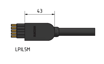 MacArtney LPIL5M//5 m open ended 5 m cable LP inline male