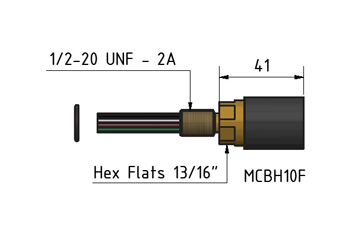 MacArtney MCBH16F Brass Micro bulkhead female