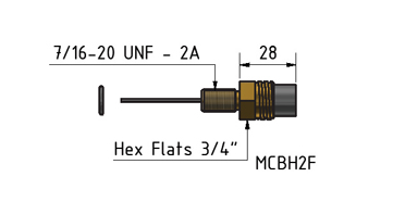 MacArtney MCBH8F Brass Micro bulkhead female