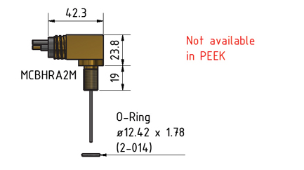 MacArtney MCBHRA8MSS Stainless steel Micro bulkhead right angle male