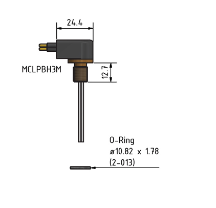 MacArtney MCLPBH3M Brass Micro LP bulkhead male