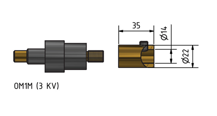 MacArtney OM1M Power 1 contact male