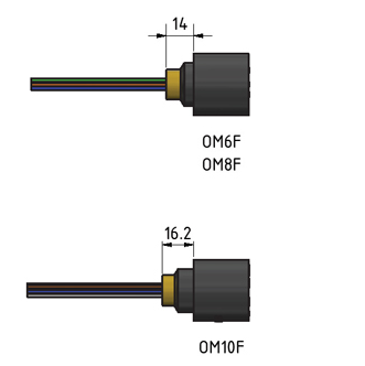 MacArtney OM10F Brass Overmould female