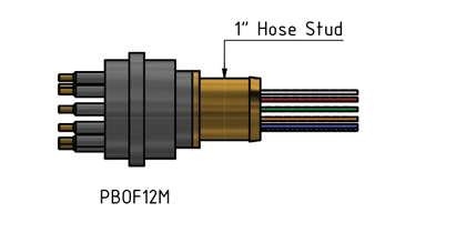 MacArtney PBOF25M Brass PBOF connectors male