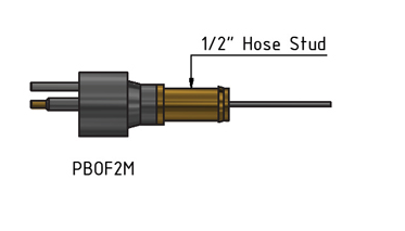 MacArtney PBOF5M Brass PBOF connectors male