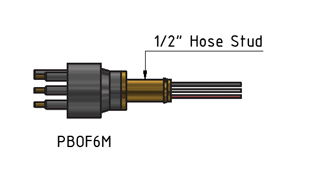 MacArtney PBOF10M Brass PBOF connectors male