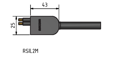 MacArtney RSIL2M LP reed switch 2 contact male