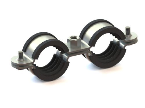 NICZUK Double pipe clamp with lining 1” BK (31-34) stainless