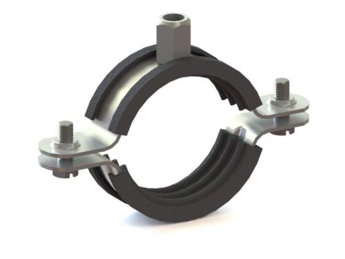 NICZUK DUO Single pipe clamp with EPDM cladding 200 BK (200-210)