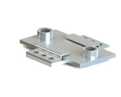 NICZUK Heavyweight high-temperature sliding support with two connections M12/16