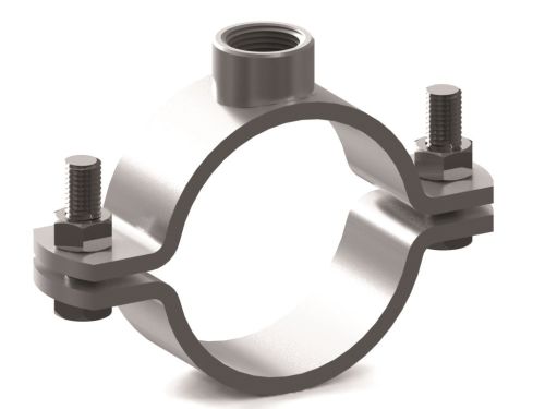 NICZUK Massive fixed point pipe clamp PST 500 with connection M20 (504-509) fire zinc-plating