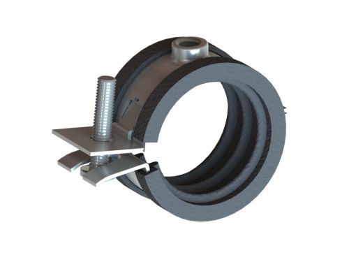 NICZUK Quick installation single pipe clamp with lining 2" KPL (60-64)