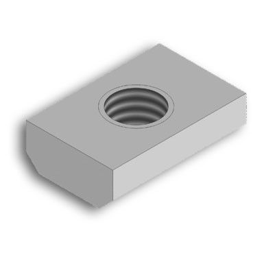 NICZUK Rectangle nut m10 for A,C channels, fire zinc plating