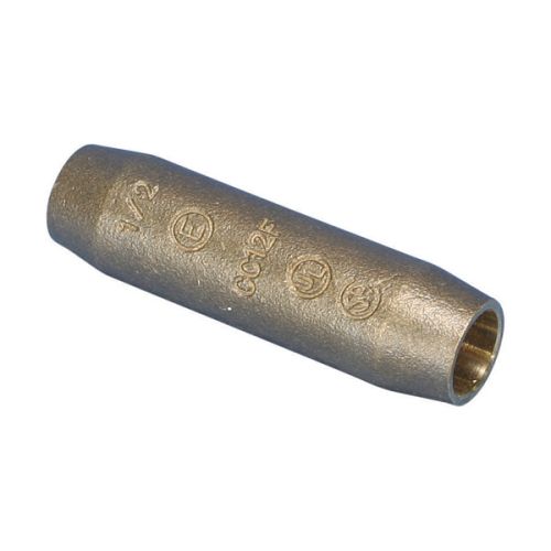 CC12F158000 nVent Erico Compression Coupler for Copper-Bonded Earth Rod, Pointed, Silicon Bronze, 12.7 mm diameter