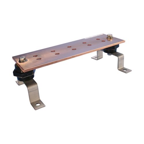 EGBA14212TES nVent Erico Grounding Busbar Disconnect Link with Insulators and Brackets,TES, 305 mm x 51 mm x 6.4 mm