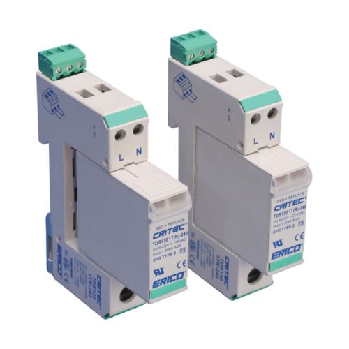 TDS1301TR240702422 nVent Erico Transient Discriminating Surge Diverter, 20 kA Three Mode, 220-240 VAC Un