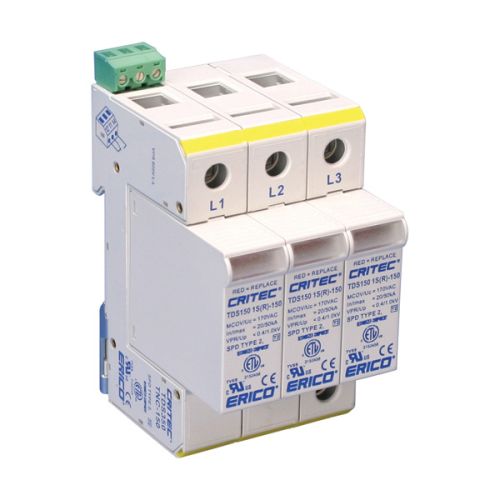 TDS1501SR560702408 nVent Erico Transient Discriminating Surge Diverter, 50 kA Single Mode, 480-560 VAC Un