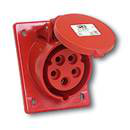 Flanged sockets sloping 16Amp 3P+E 400V - 414-6f8