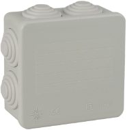 Sealed Junction box 80x80x35 Internal dimensions. IP55 IK07. Pressure closing. - 604C