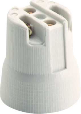  Thread holder E-27 shock protected, 4A, 250V, white - 678E