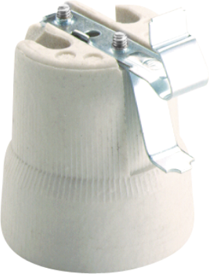  Thread holder E-27 shock protected, 4A, 250V, white - 678G