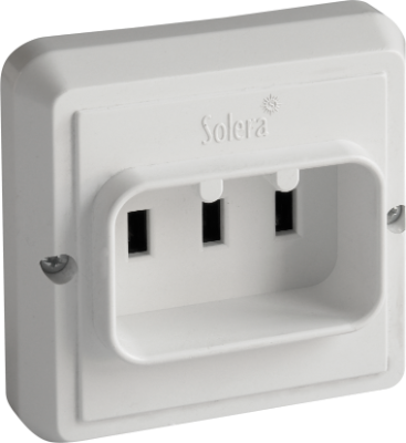 Socket 2P+E, 25A 250V~. White colour - 6827