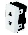  Euro & Italian Sockets 2P+ E 16A, Metallic - A06M