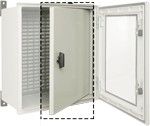  Double door, metal key, IP67, IK9, Available for: PLM432TPA, GREY - TI304020