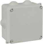 Sealed Junction box 100x100x55, IP 55, IK 07, Grey - 715U