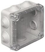 Sealed Junction box 160x135x70, IP 55, IK 07, Transparent - 717TP