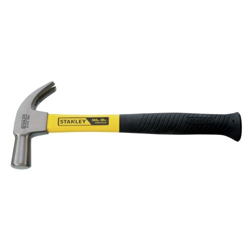 STANLEY 20OZ YELLOW FIBERGLASS HANDLE NAIL HAMMER STHT51072-8