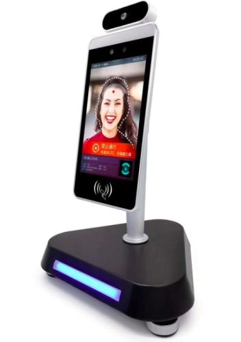 Contactless Thermal Temperature and Face Recognition Kiosk - Table Top Stand 